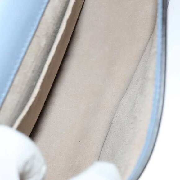 Chloe Nile Hand Bag Leather 2way Light Blue Gold Auth 111358V - Picture 5 of 16